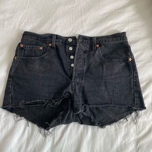 Levi’s 501 Black Denim Shorts